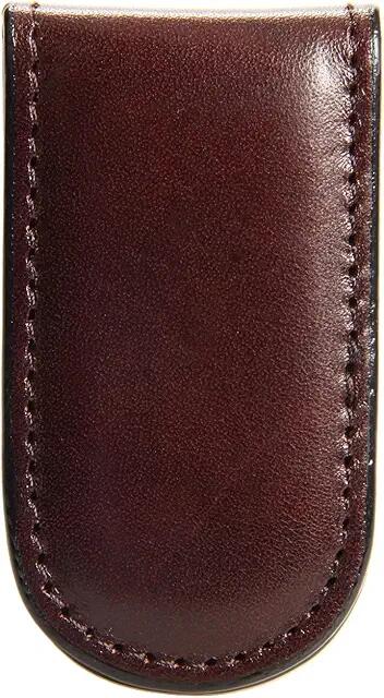 Bosca Old Leather Collection - Magnetic Money Clip (Dark Brown Leather) Wallet Cover