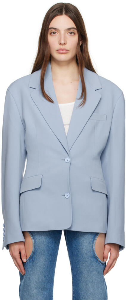 Off-White Blue Round Blazer Cover