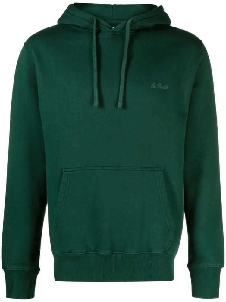 MC2 Saint Barth Tribeca logo-embroidered cotton hoodie - Green Cover