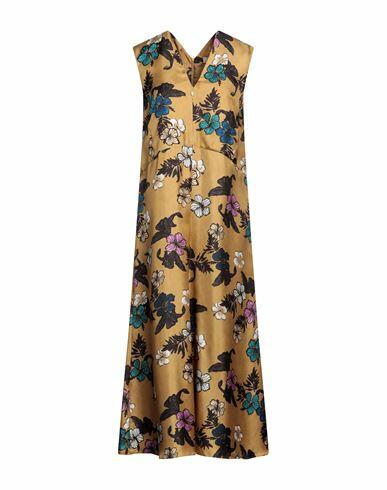 's Max Mara Woman Midi dress Mustard Silk Cover