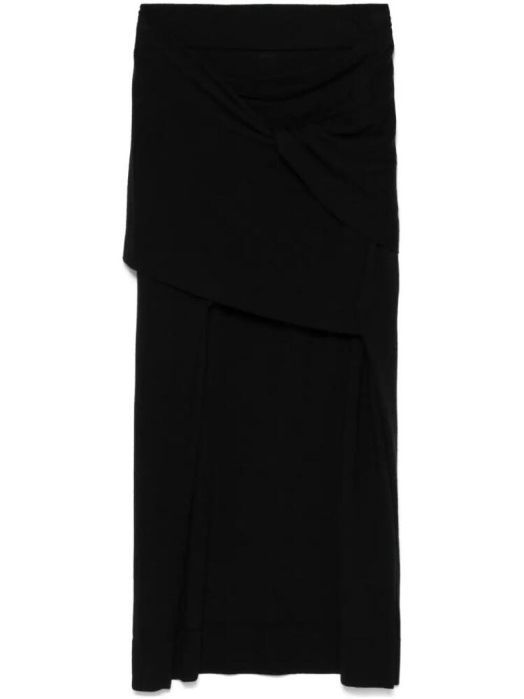 TOTEME draped midi skirt - Black Cover