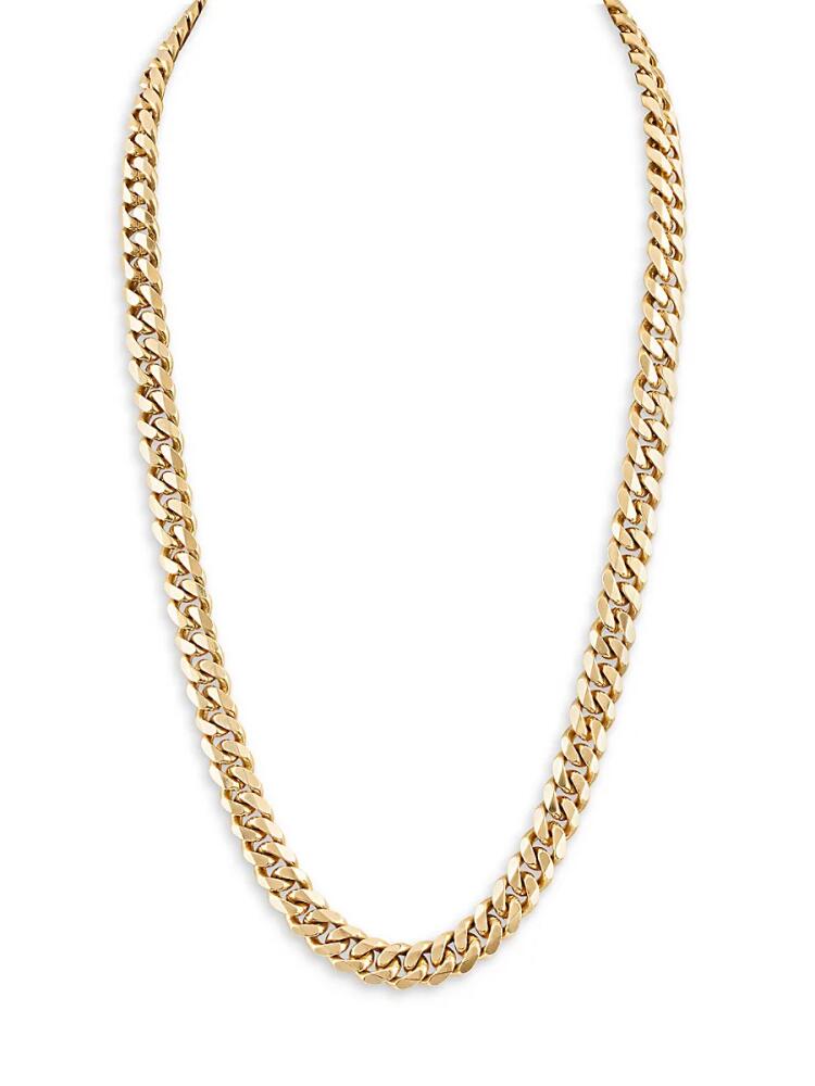 Esquire Men's 14K Goldplated Sterling Silver Heavy Diamond-Cut Curb Link Chain Necklace Cover