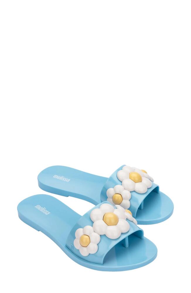 Melissa Babe Spring Slide Sandal in Blue/White Cover