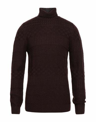 Gabardine Man Turtleneck Burgundy Wool, Acrylic Cover