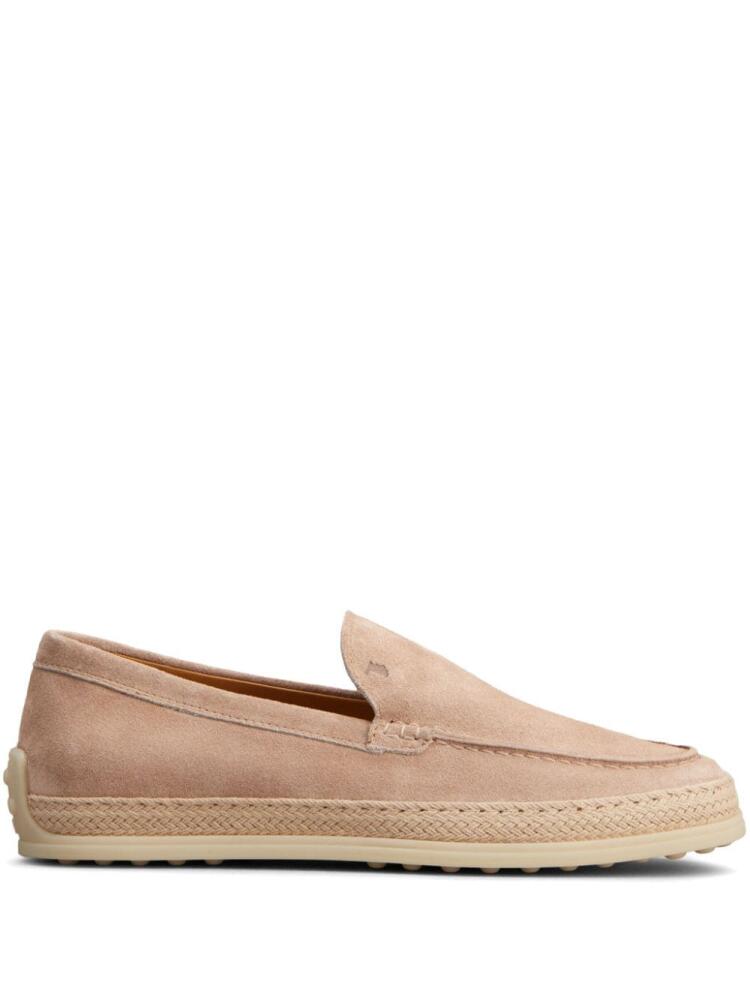 Tod's logo-debossed leather espadrilles - Neutrals Cover