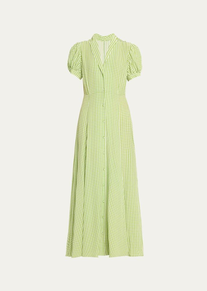 Caroline Constas Bel Gingham Maxi Shirtdress Cover