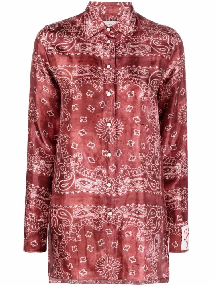 Golden Goose paisley-print shirt - Red Cover