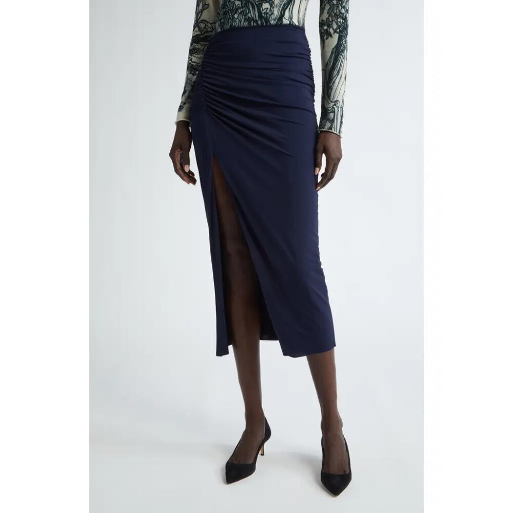 Jason Wu Collection Ruched Jersey Pencil Skirt in Navy Cover