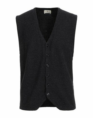 Brooksfield Man Cardigan Midnight blue Wool, Polyamide, Silk Cover