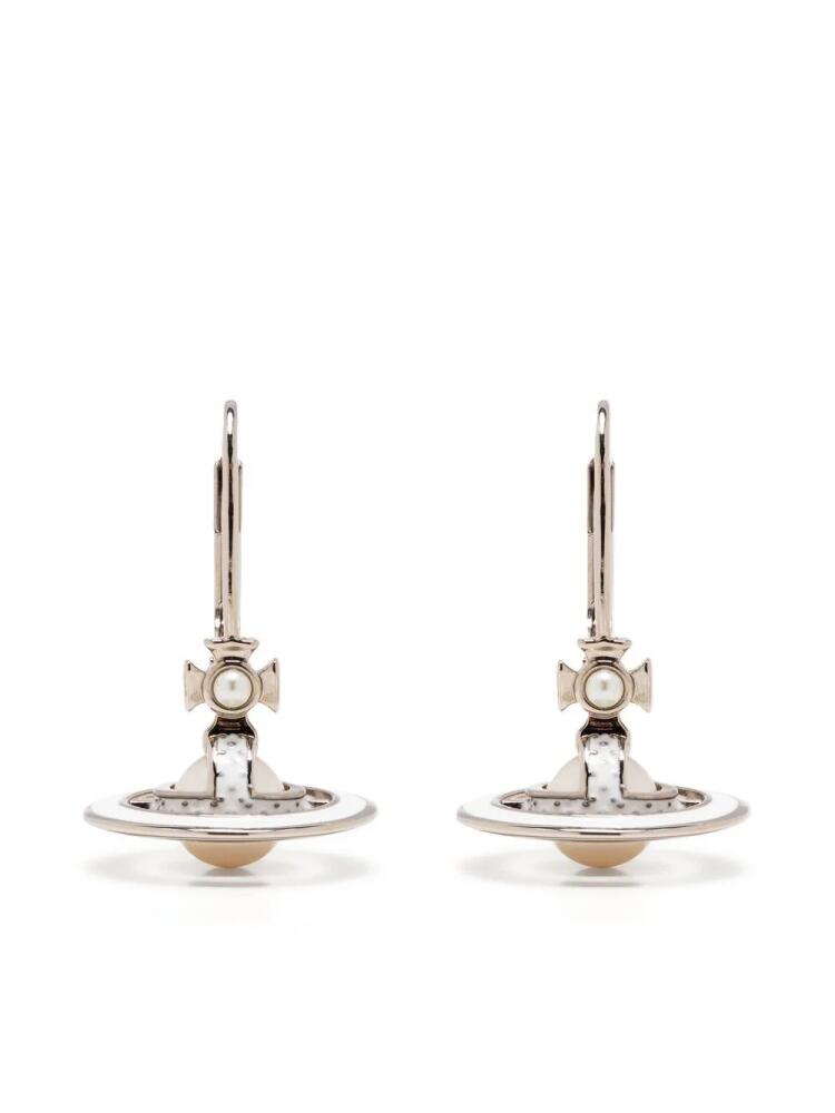 Vivienne Westwood pearl-detail Orb-pendant earrings - Silver Cover