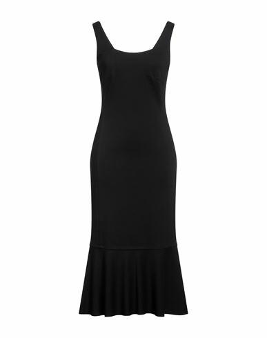 Liviana Conti Woman Midi dress Black Viscose, Polyamide, Elastane Cover