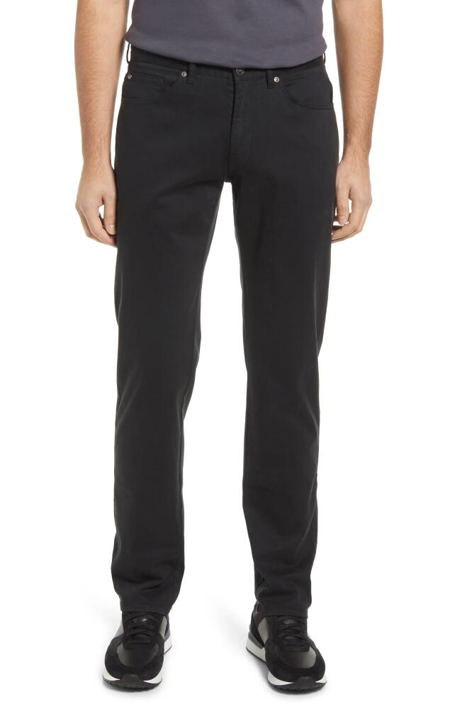 Peter Millar Ultimate 5-Pocket Straight Leg Sateen Pants in Black Cover