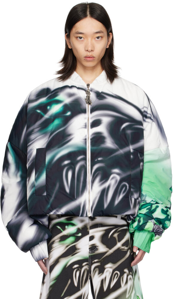 Gerrit Jacob White Oversized Bomber Jacket Cover