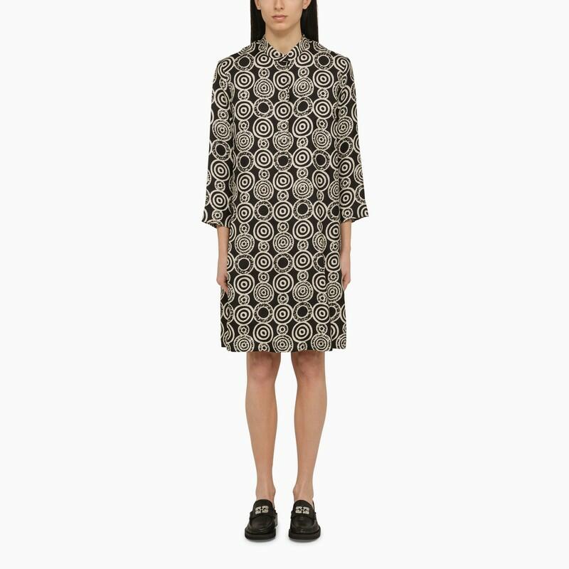 'S Max Mara Black silk print dress Cover