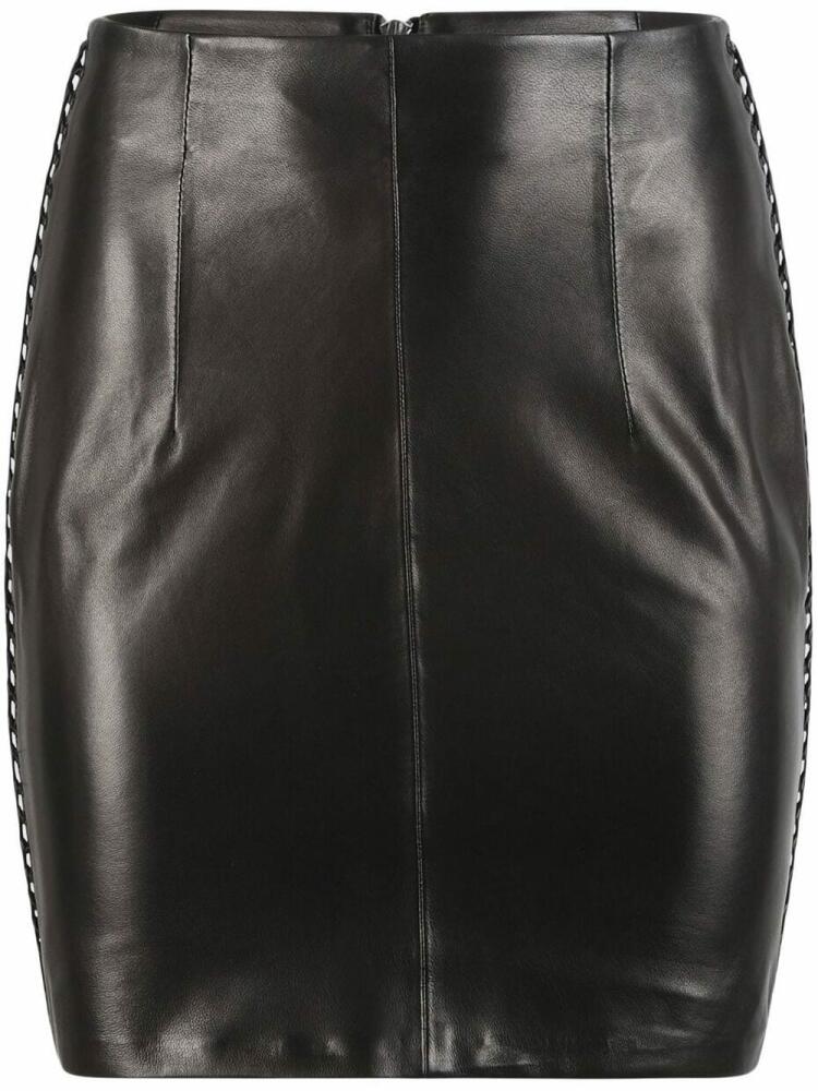 RTA Kalana lambskin skirt - Black Cover