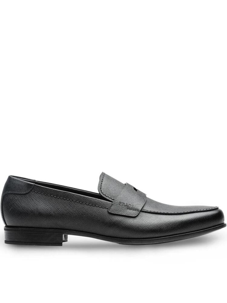 Prada Saffiano classic loafers - Black Cover