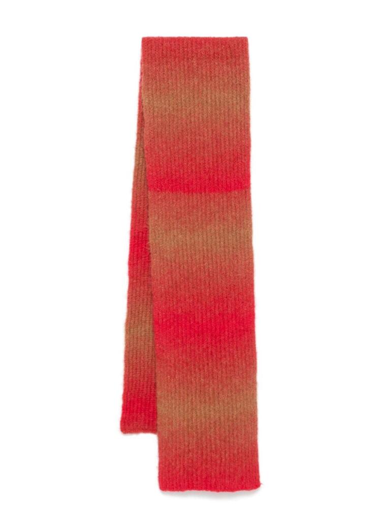 Etudes gradient-effect scarf - Red Cover