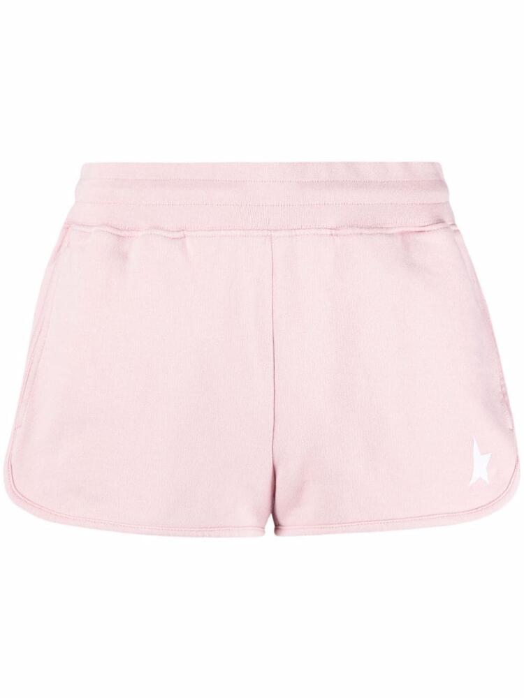 Golden Goose motif-print track shorts - Pink Cover