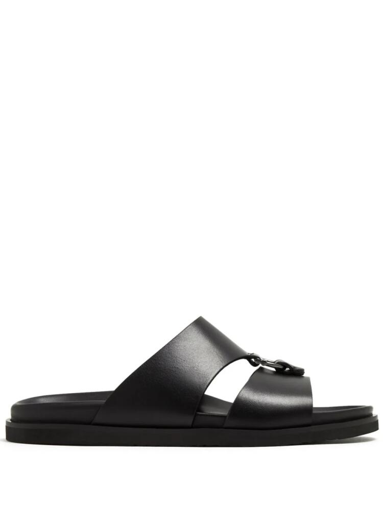 Stuart Weitzman Aylin slides - Black Cover