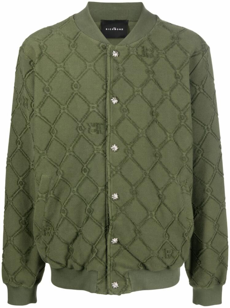 John Richmond button-up bomber jacket - Green Cover