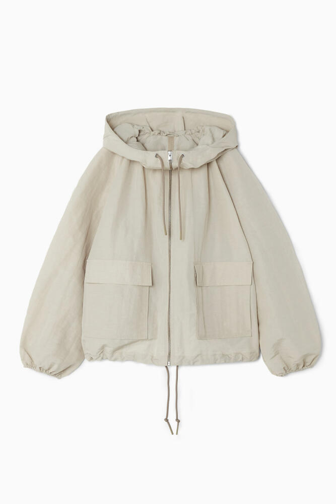 COS TECHNICAL LINEN-BLEND HOODED JACKET Cover