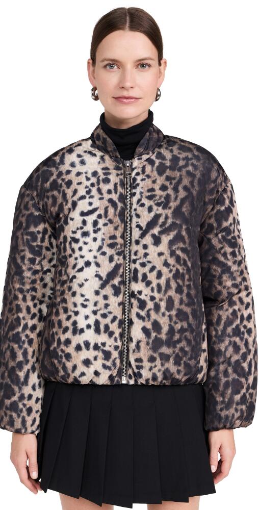 Apparis Leni Leopard Padded Bomber Jacket Leopard Cover