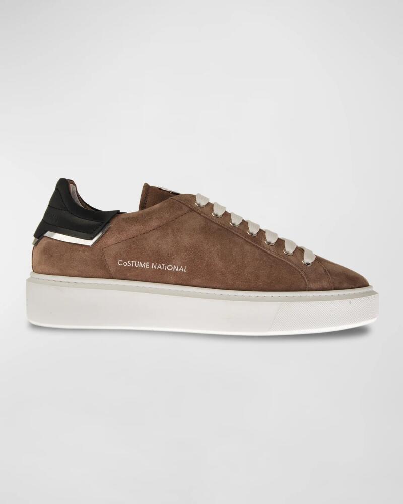 Costume National Men's Logo Suede Low-Top Sneakers Cover