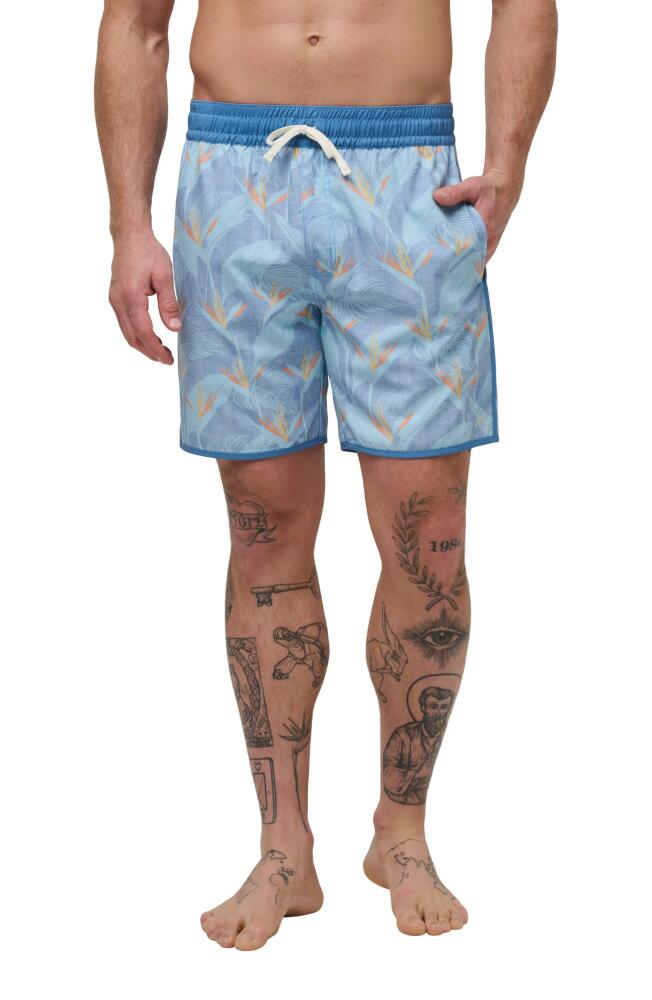 TravisMathew Lava Tunnels Swim Trunks in Heather Quiet Harbor Cover