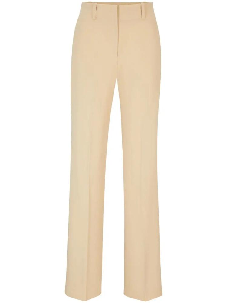 HUGO pressed-crease straight-leg trousers - White Cover