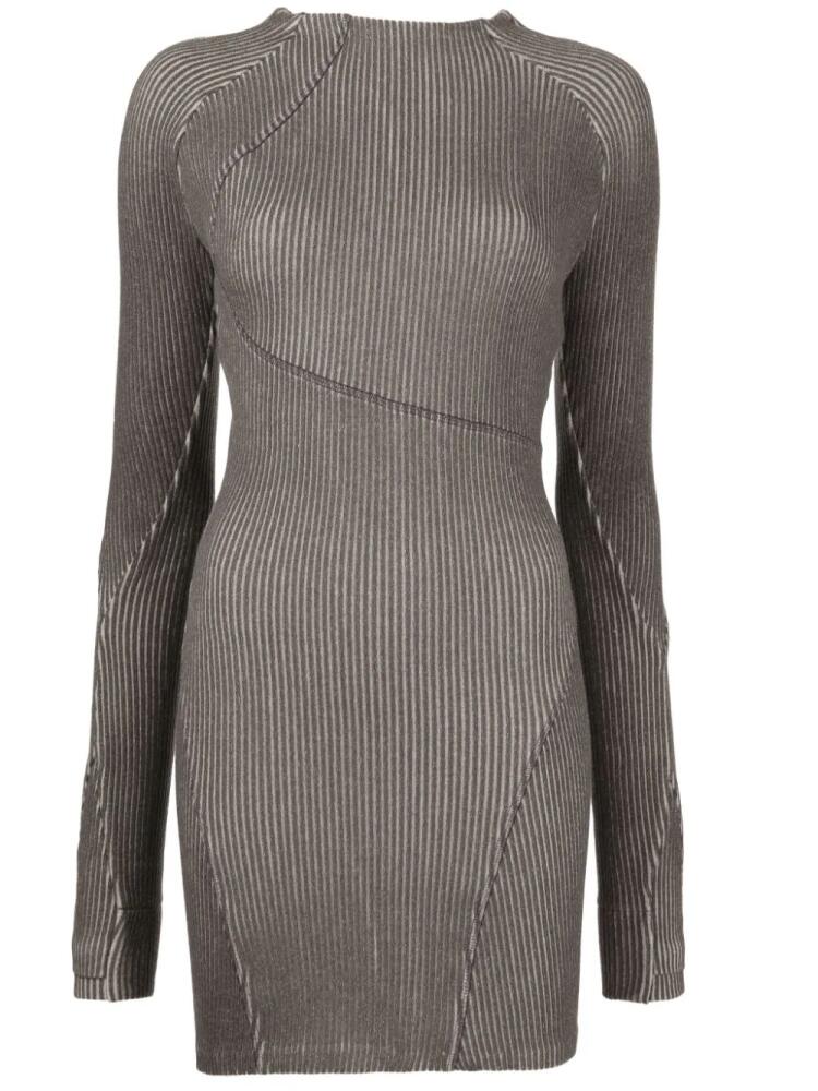 Hyein Seo round-neck ribbed mini dress - Grey Cover