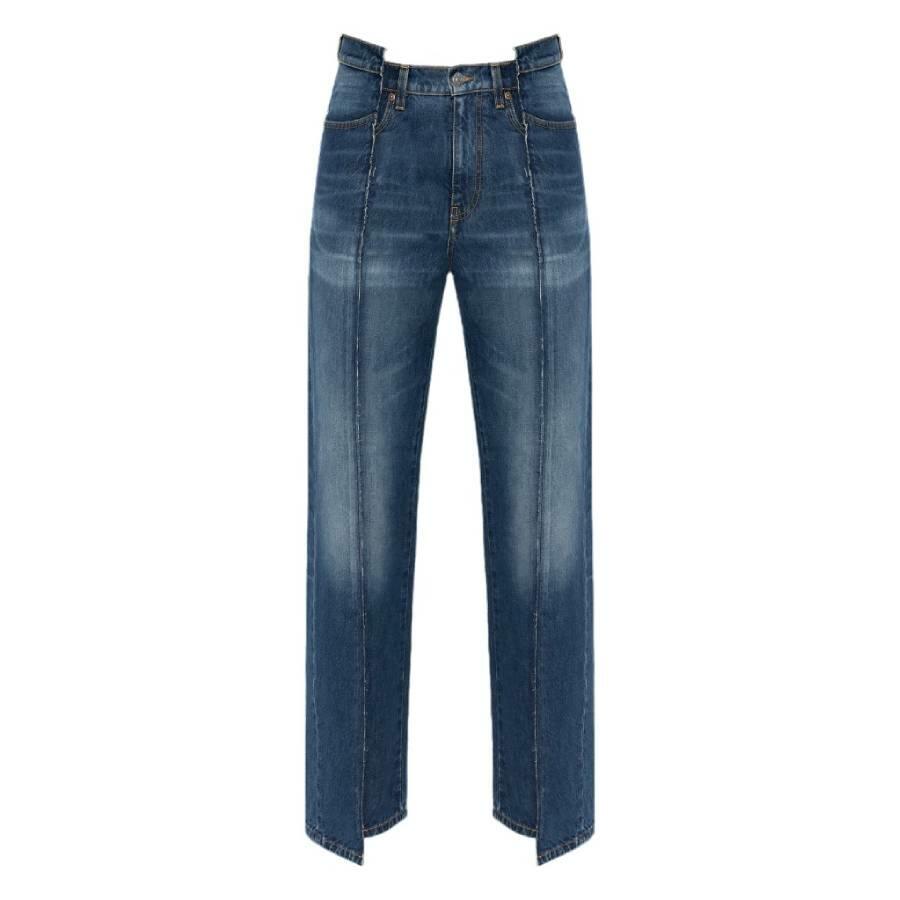 Victoria Beckham Deconstructed Straight Leg Denim Jeans Cover