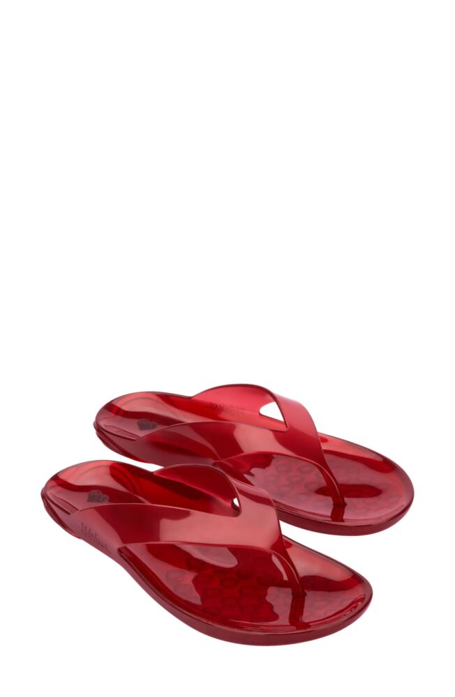 Melissa The Real Jelly Flip Flop in Clear Red Cover