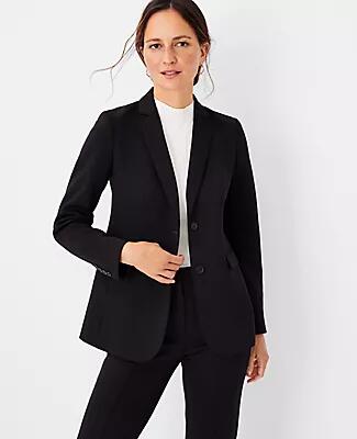 Ann Taylor The Petite Two Button Blazer in Double Knit Cover