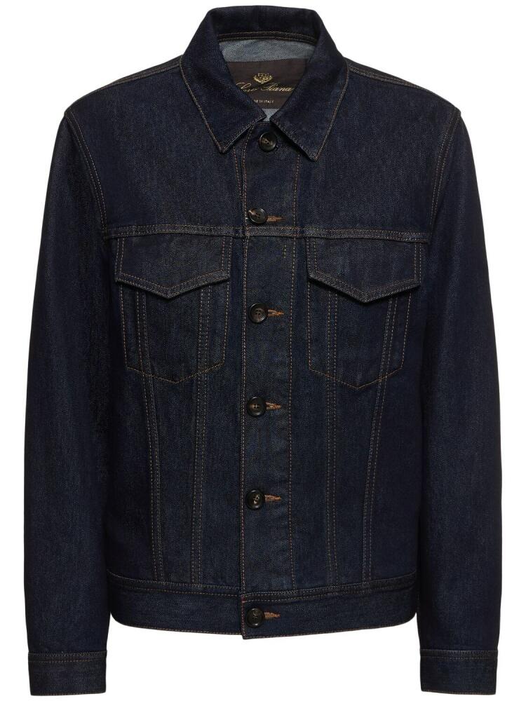 LORO PIANA Tulus Cotton & Silk Denim Jacket Cover