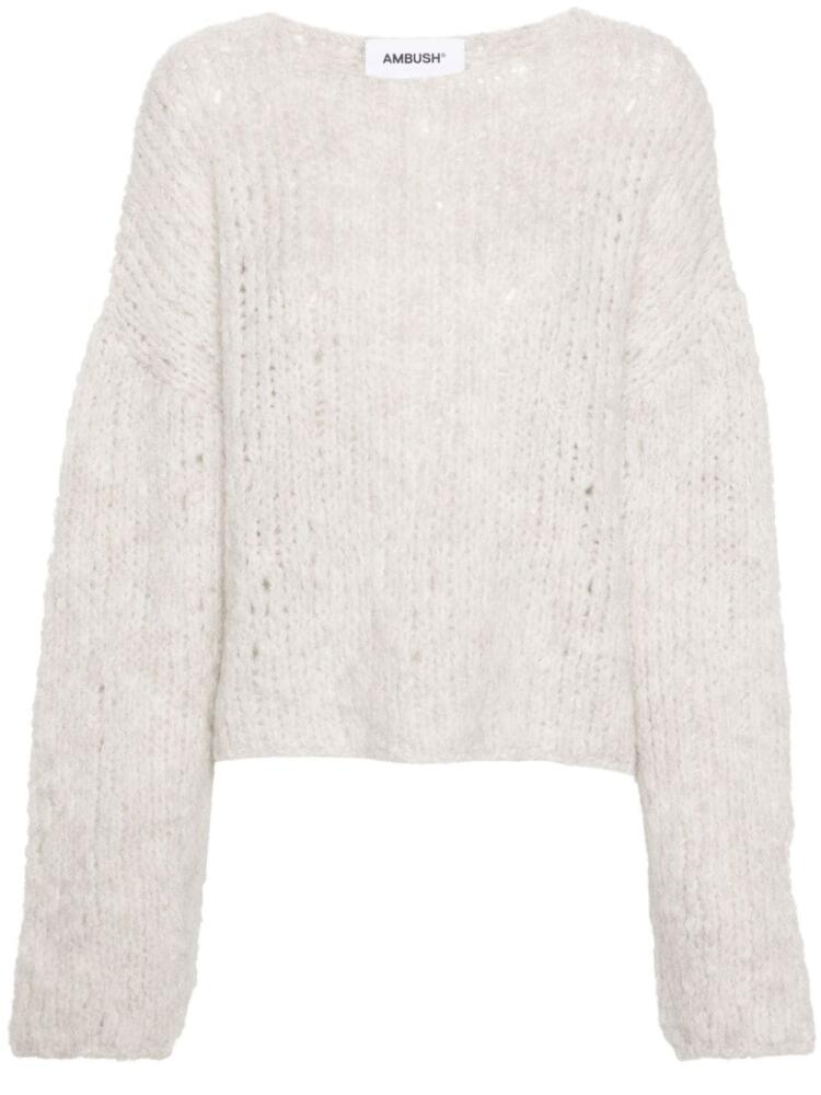 AMBUSH brushed-effect jumper - White Cover