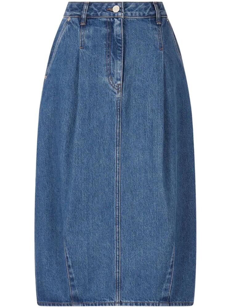 STUDIO TOMBOY pleat-detail denim skirt - Blue Cover