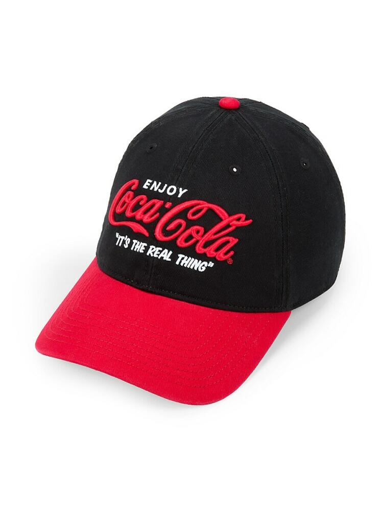 American Needle Men's Coca Cola Baseball Cap - Black Red Cover