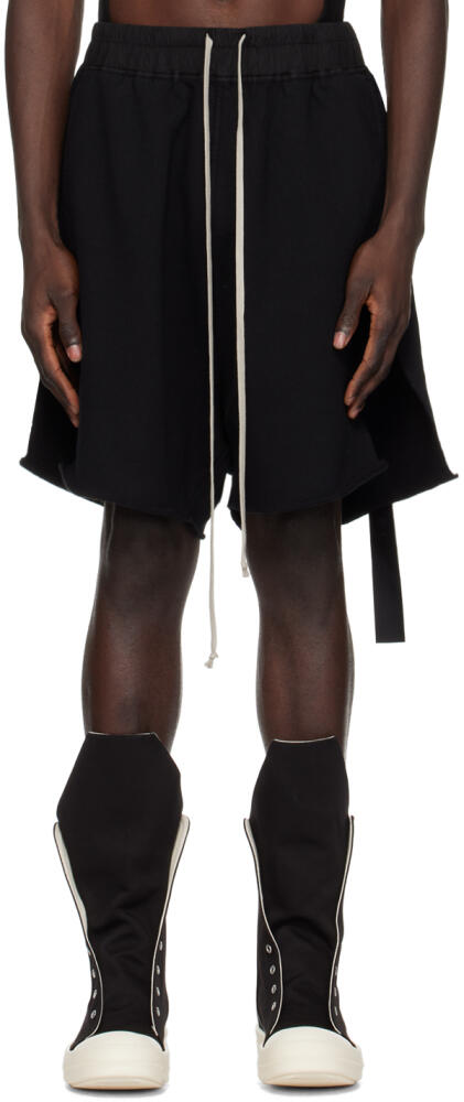 Rick Owens DRKSHDW Black Loose-Fit Shorts Cover