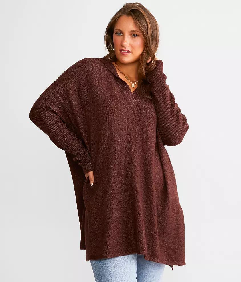 Daytrip Oversized Open Weave Hooded Sweater Cover