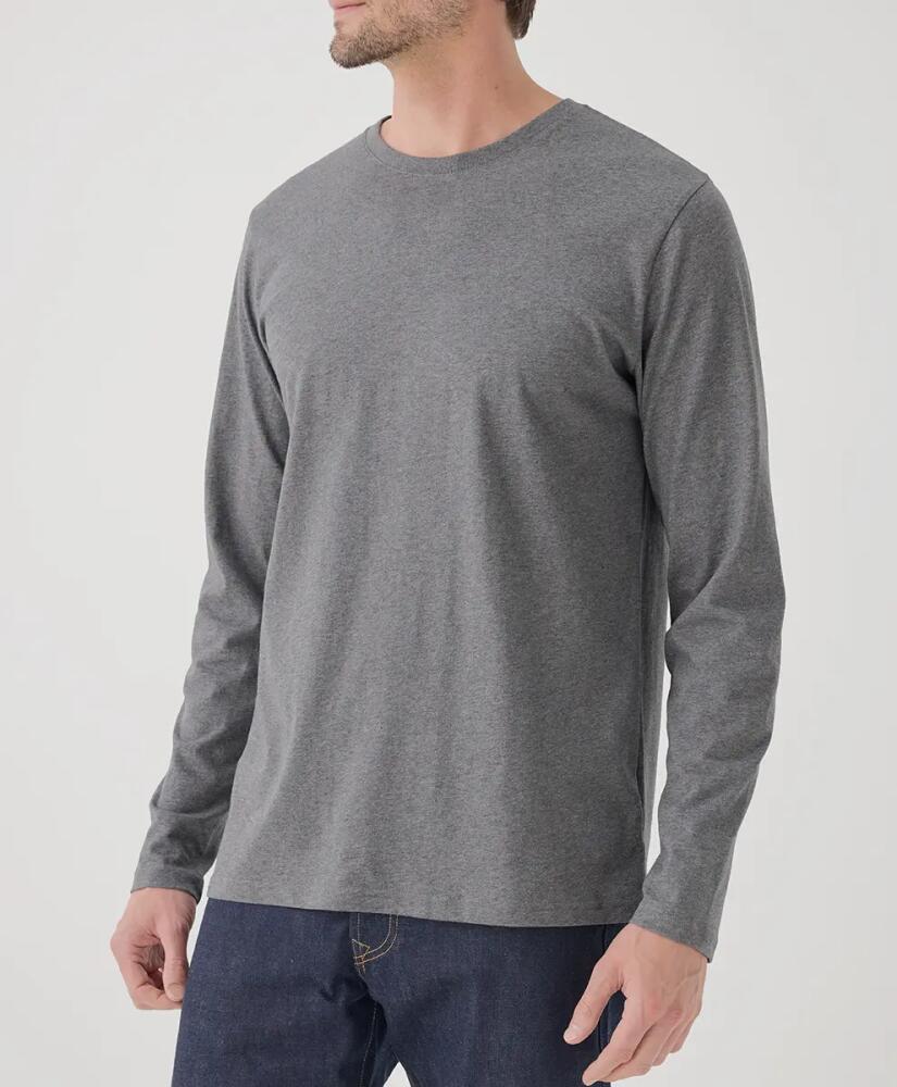 Pact Organic Softspun Long Sleeve Tee in Medium Grey Heather Cover