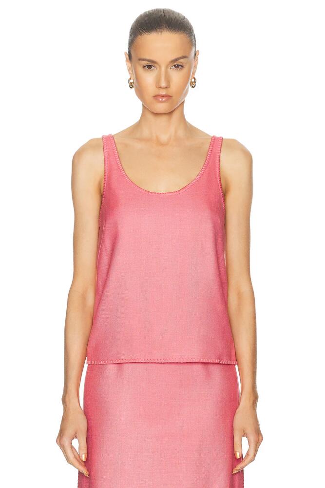 Gabriela Hearst Muriel Tank Top in Pink Cover