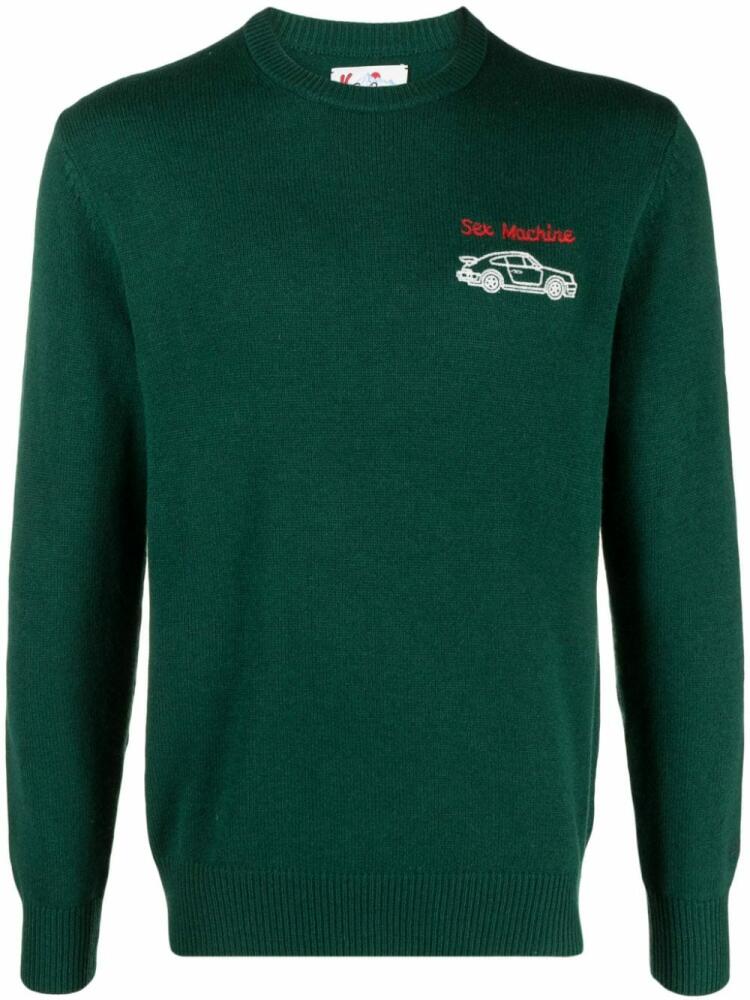 MC2 Saint Barth logo-embroidered long-sleeve jumper - Green Cover