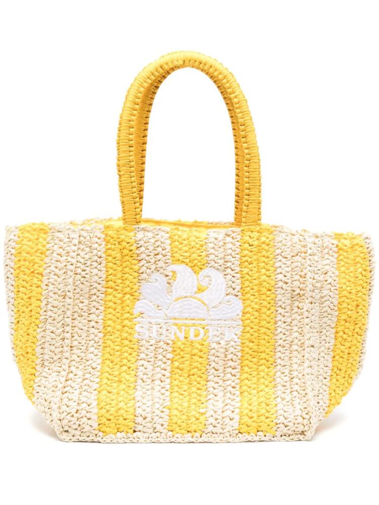 Sundek Vita embroidered-logo beach bag - Neutrals Cover