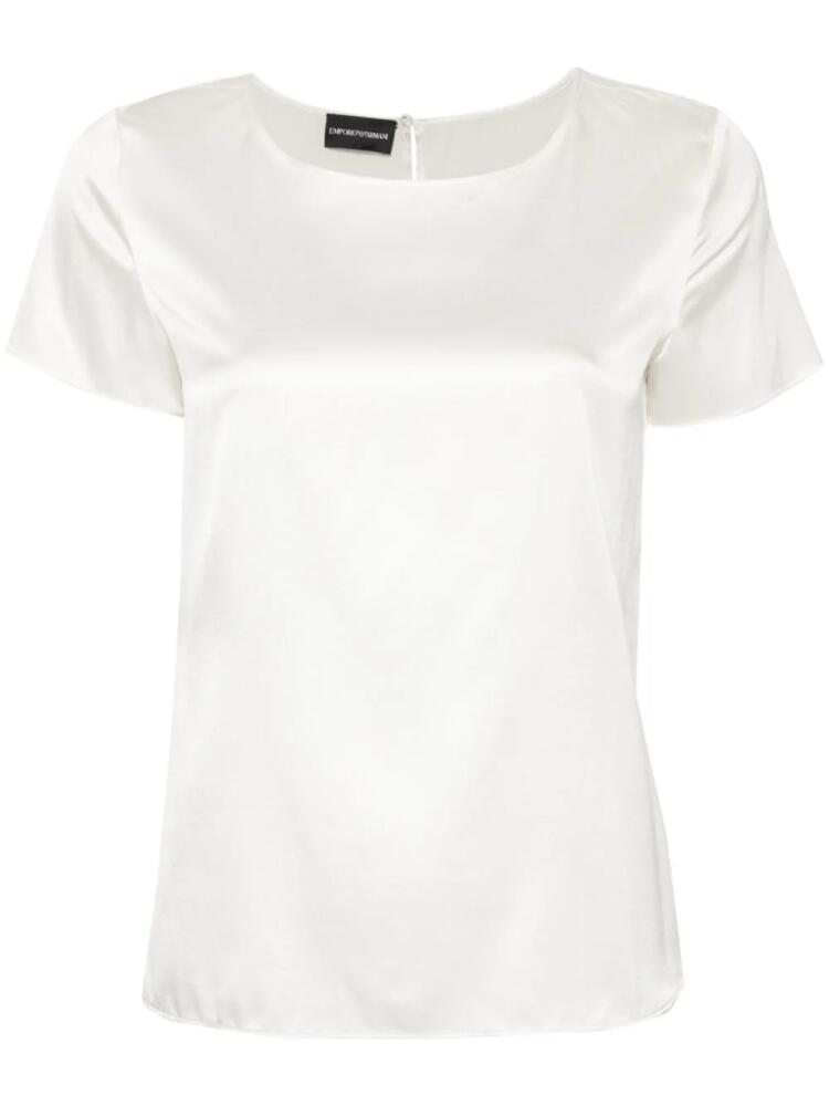 Emporio Armani satin silk top - White Cover