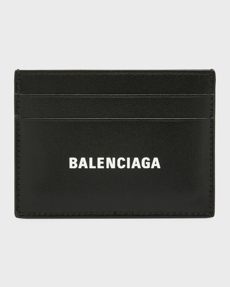 Balenciaga Men's Logo Leather Card Case Cover