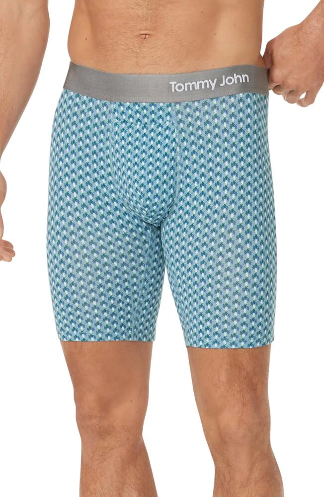 Tommy John Cool Cotton 8-Inch Boxer Briefs in Arctic Checkered Pinstripe Cover