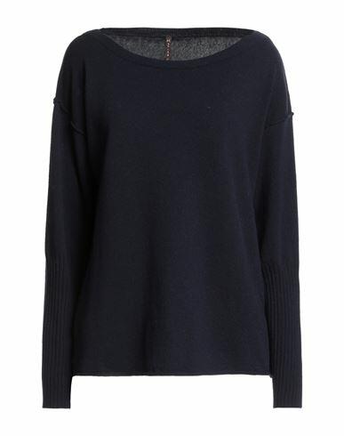 Manila Grace Woman Sweater Midnight blue Wool, Cashmere Cover