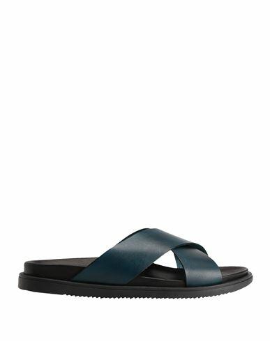 8 By Yoox Man Sandals Midnight blue Calfskin Cover