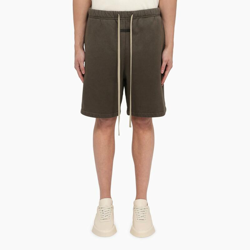 Fear of God Olive green cotton drawstring shorts Cover