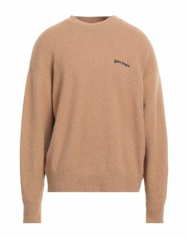 Palm Angels Man Sweater Camel Merino Wool, Polyamide, Cashmere, Elastane Cover